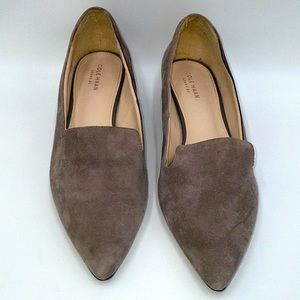 Cole Haan Arlyss Skimmer ll Storm Cloud Suede Pointed Flats